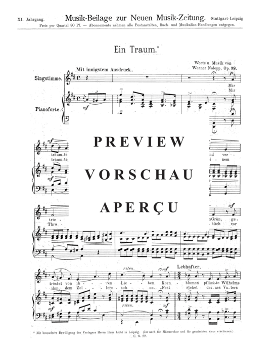 Product gallery: Page 2 of 3 Ein Traum , , Piano and Voice