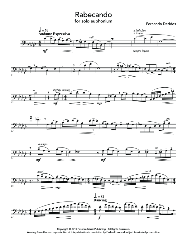 Product gallery: Page 1 of 11 Rabecando, , (Euphonium Solo)