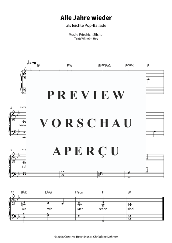 gallery: Alle Jahre wieder - als leichte Pop-Ballade, , Klavier Solo
