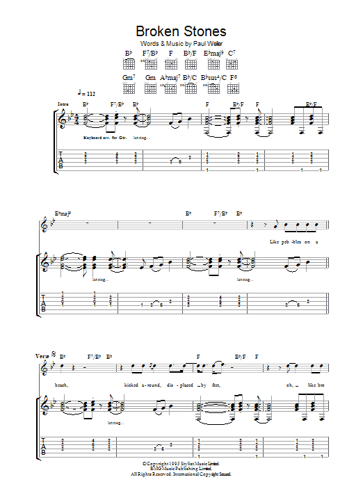 Produktgalerie: Seite 1 von 1 Broken Stones, Paul Weller, Gitarre