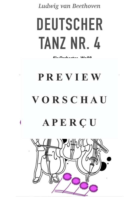 Produktgalerie: Seite 2 von 11 Deutscher Tanz Nr. 4, , Jugendkammerorchester
