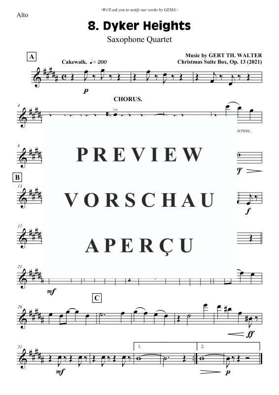 Produktgalerie: Seite 6 von 8 Dyker Heights, , (Saxophon Quartett)