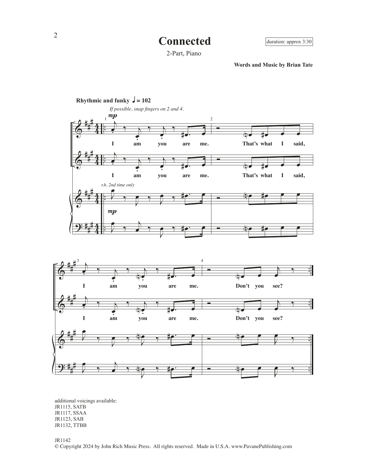 Produktgalerie: Seite 1 von 1 Connected, Brian Tate, Chor