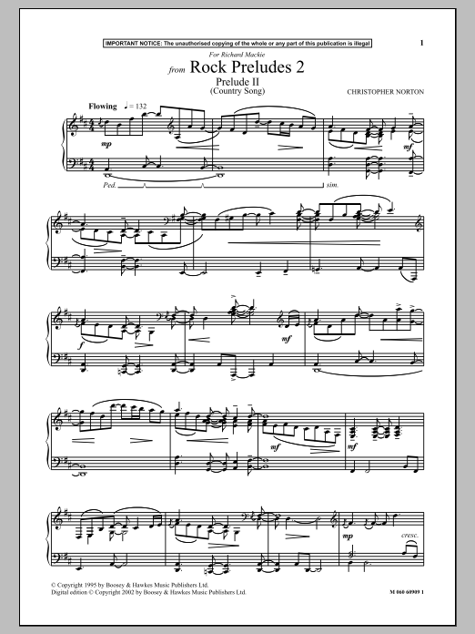 Product gallery: Page 1 of 1 Prelude II (Country Song) (from Rock Preludes 2), Christopher Norton