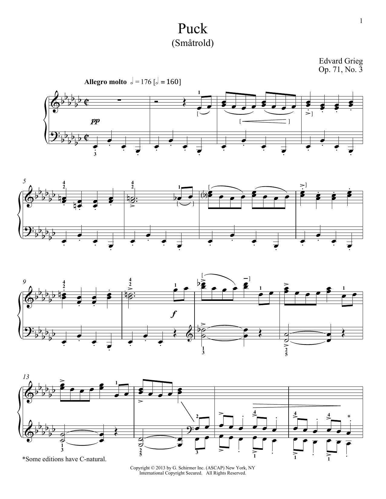 Product gallery: Page 1 of 1 Puck (Smatrold), Op. 71, No. 3, William Westney