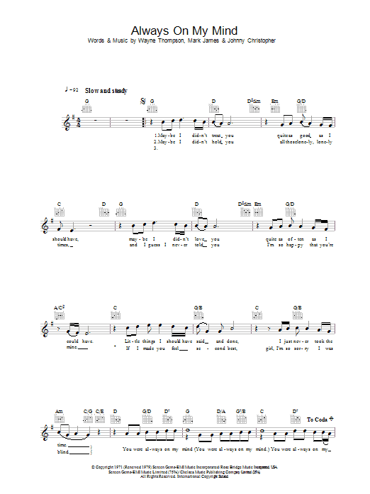 Produktgalerie: Seite 1 von 1 Always On My Mind, Elvis Presley, Melodieinstrument