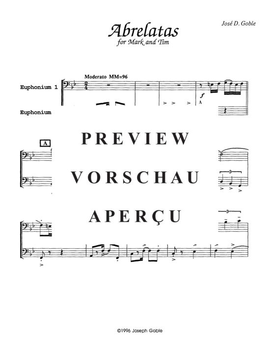 Produktgalerie: Seite 8 von 21 Abrelatas , , (Euphonium Duett + opt. Percussion)