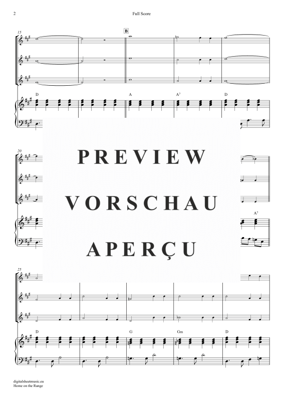 gallery: Home On The Range, American Folk Song, (Violinen Trio + Klavier)