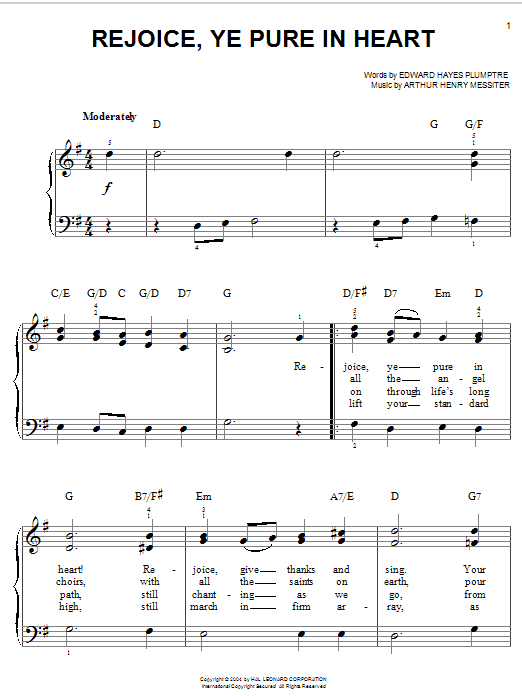 Produktbild zu: Rejoice, Ye Pure In Heart