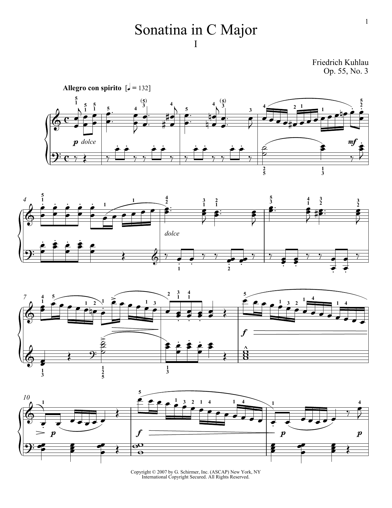 Produktbild zu: Sonatina In C Major, Op. 55, No. 3