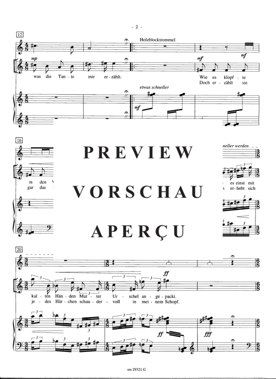 Product gallery: Page 4 of 13 Drei Lieder , , (soprano, percussion + piano)