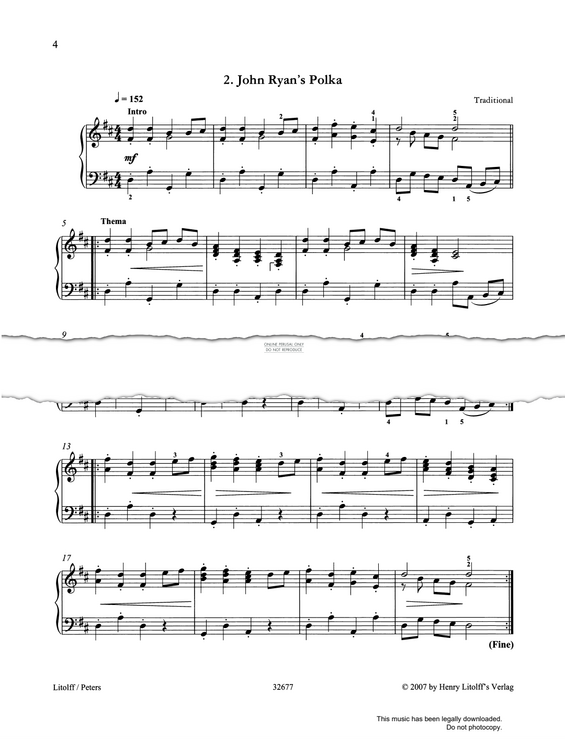 gallery: John Ryan's Polka, Irish Traditional, Klavier