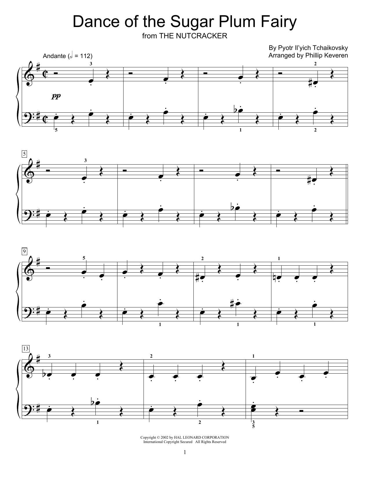 Produktbild zu: Dance Of The Sugar Plum Fairy (from The Nutcracker) (arr. Phillip Keveren)