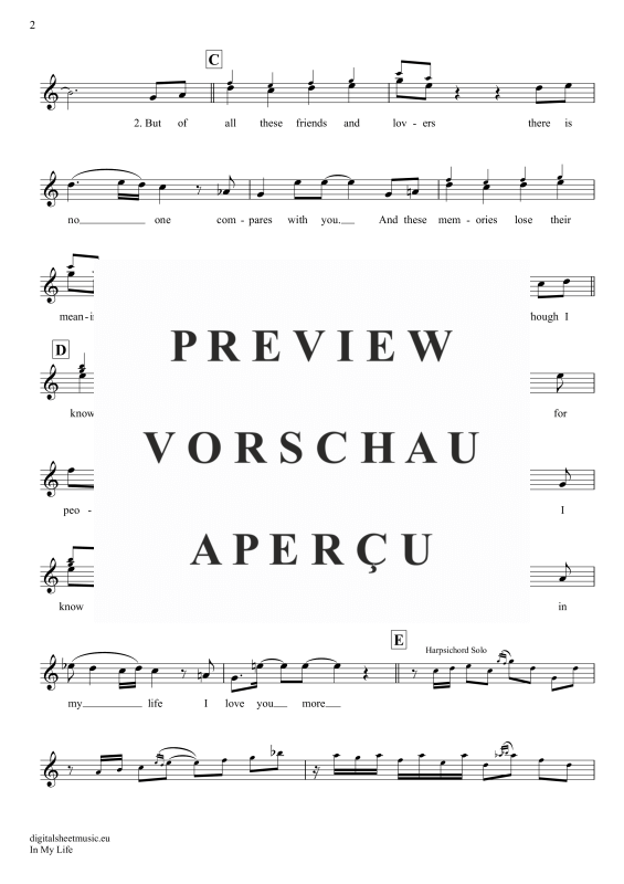 Product gallery: Page 3 of 4 In My Life, Beatles, The, (Tenor-Sax)