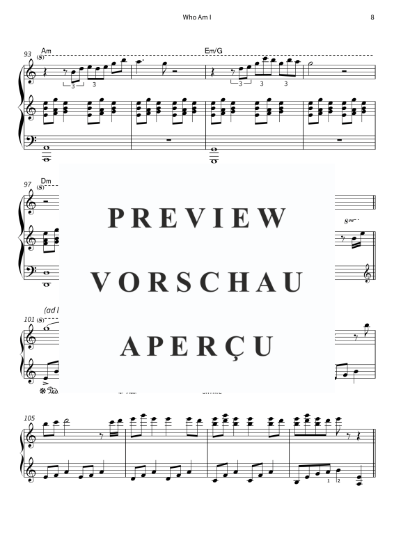 Produktgalerie: Seite 10 von 11 Who Am I, , Klavier Solo