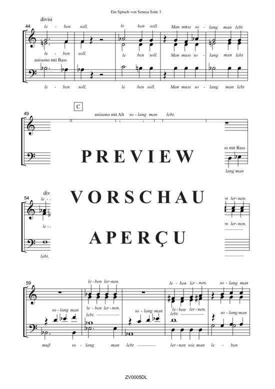 gallery: Ein Spruch von Seneca , , (Gemischter Chor + Klavier, Rhythmusgruppe)