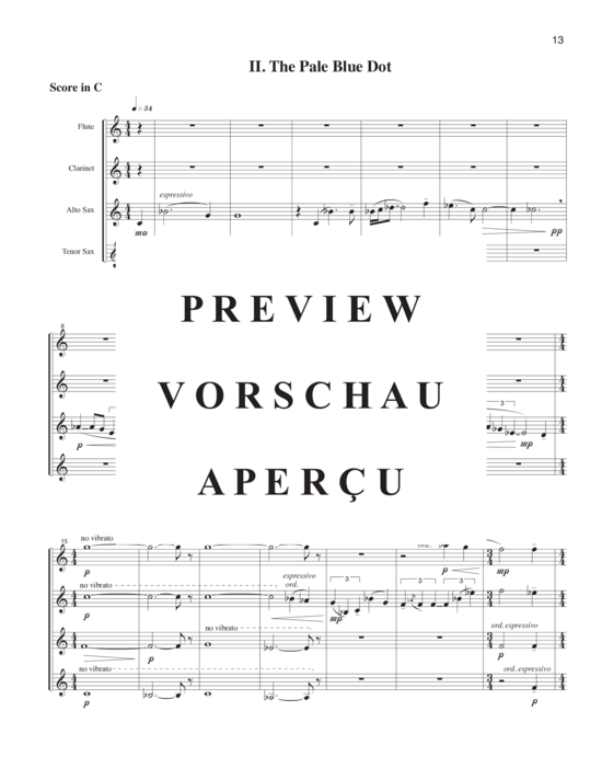 Product gallery: Page 16 of 21 Cosmic Portraits , , (flute, clarinet, alto saxophone and tenor saxophone)