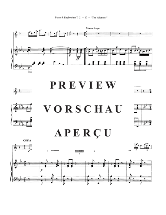 Product gallery: Page 14 of 21 The Volunteer , , (euphonium/cornet in Bb + piano)