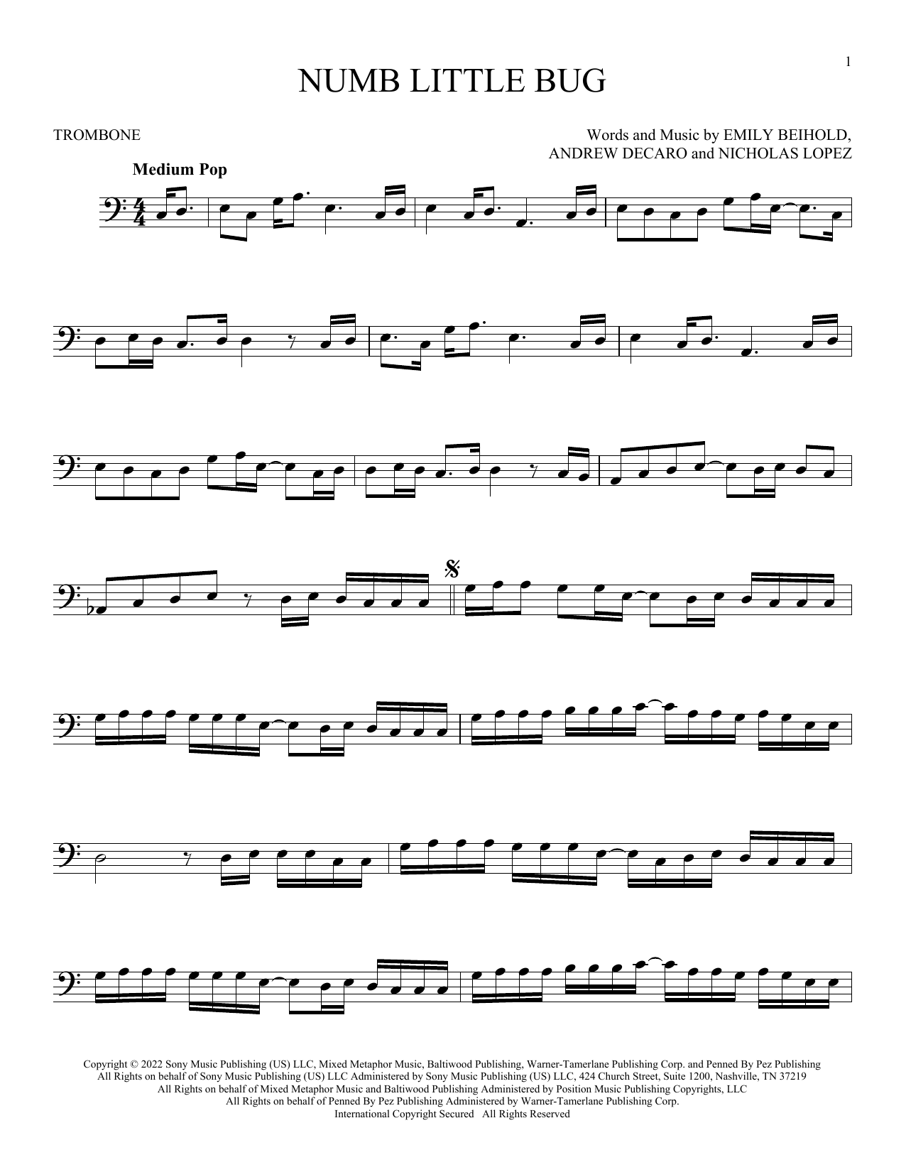 Product gallery: Page 1 of 1 Numb Little Bug, Em Beihold