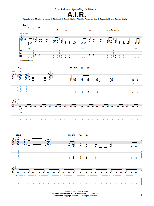 Produktgalerie: Seite 1 von 1 A.I.R., Anthrax, Gitarre