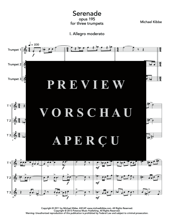 Produktgalerie: Seite 5 von 11 Serenade, Op. 195, , (Trompeten Trio)