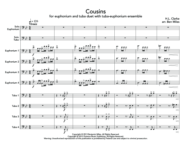 Produktgalerie: Seite 1 von 11 Cousins, , (Brass Ensemble Euphonium, Tuba und EETT)