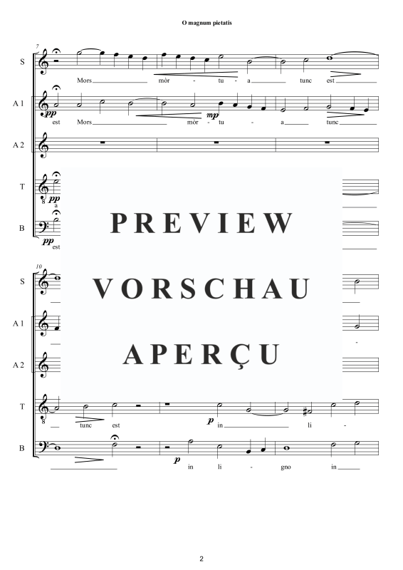 Product gallery: Page 3 of 10 O magnum pietatis - Canzone, , Mixed Choir 5-Part Saatb A Cappella