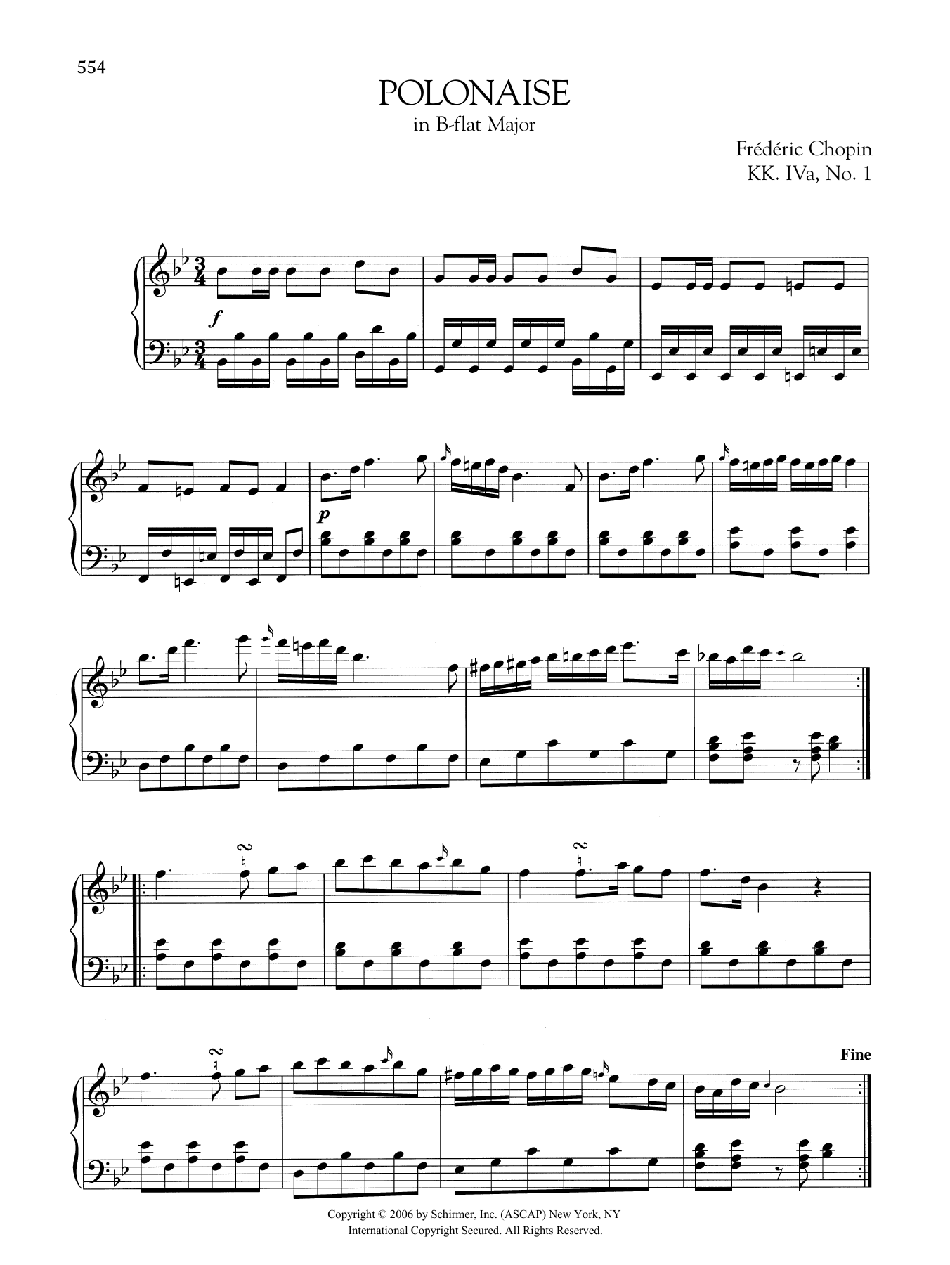 Product gallery: Page 1 of 1 Polonaise in B-flat Major, KK. IVa, No. 1, Frédéric Chopin