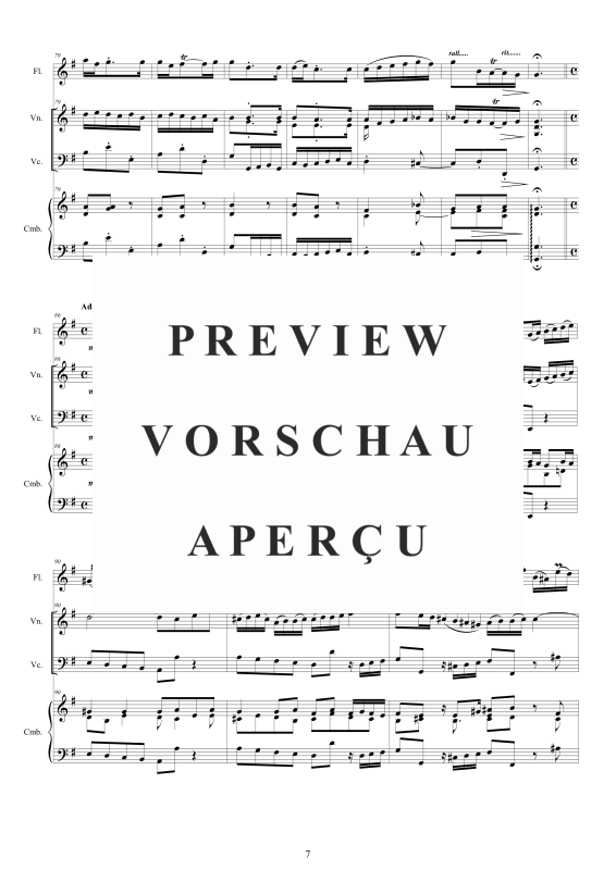 Product gallery: Page 8 of 11 Trio Sonate in G-Dur BWV 1038, , Flute, Violin, Violoncello and Harpsichord/Piano and Harpsichord
