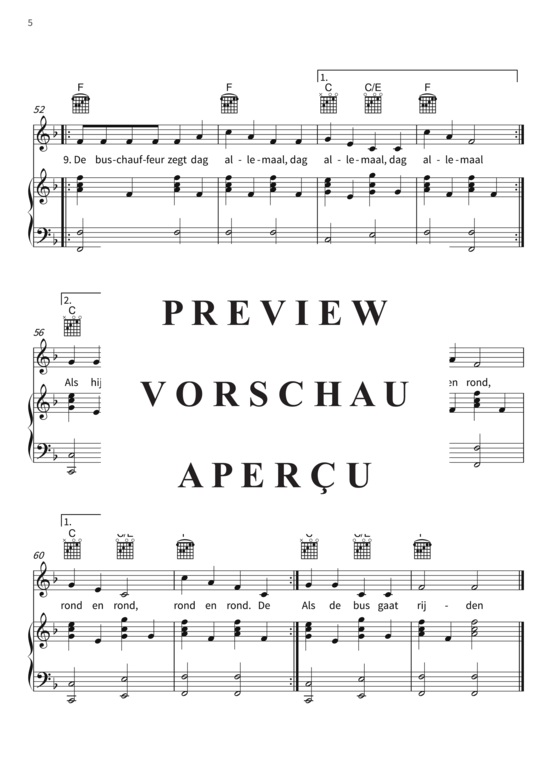Produktgalerie: Seite 8 von 8 De Wielen Van De Bus, , (Gesang + Klavier, Gitarre)