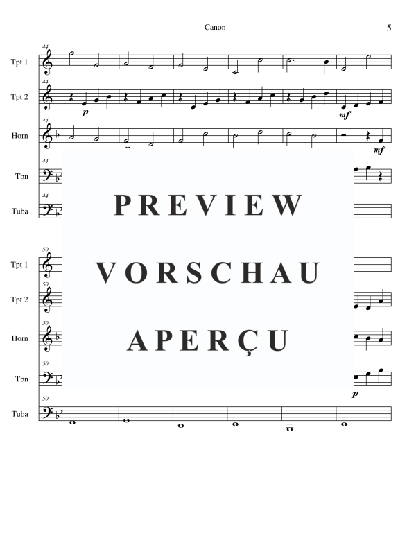Produktgalerie: Seite 7 von 11 Canon, , Blechbläserquintett