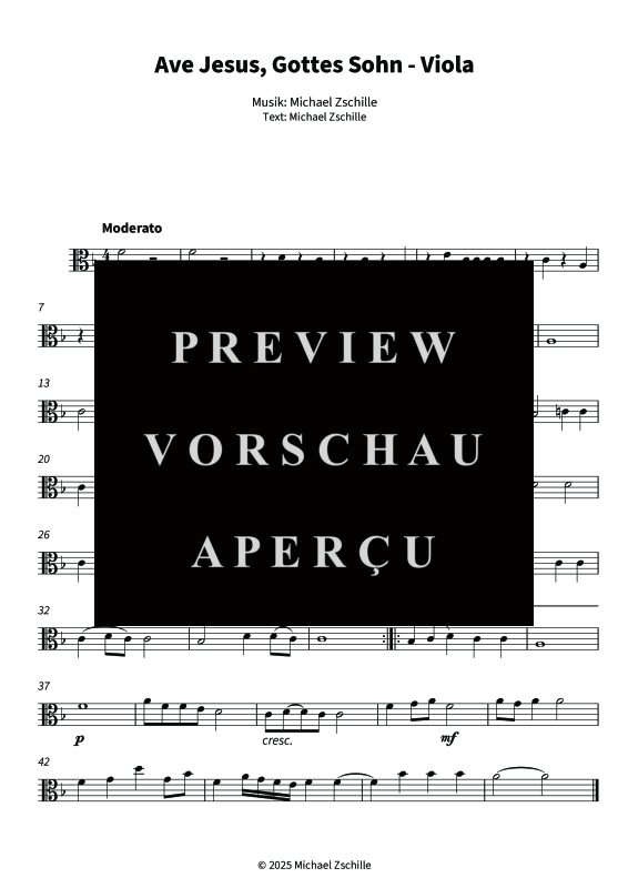 gallery: Ave Jesus, Gottes Sohn, , (Viola single voice)