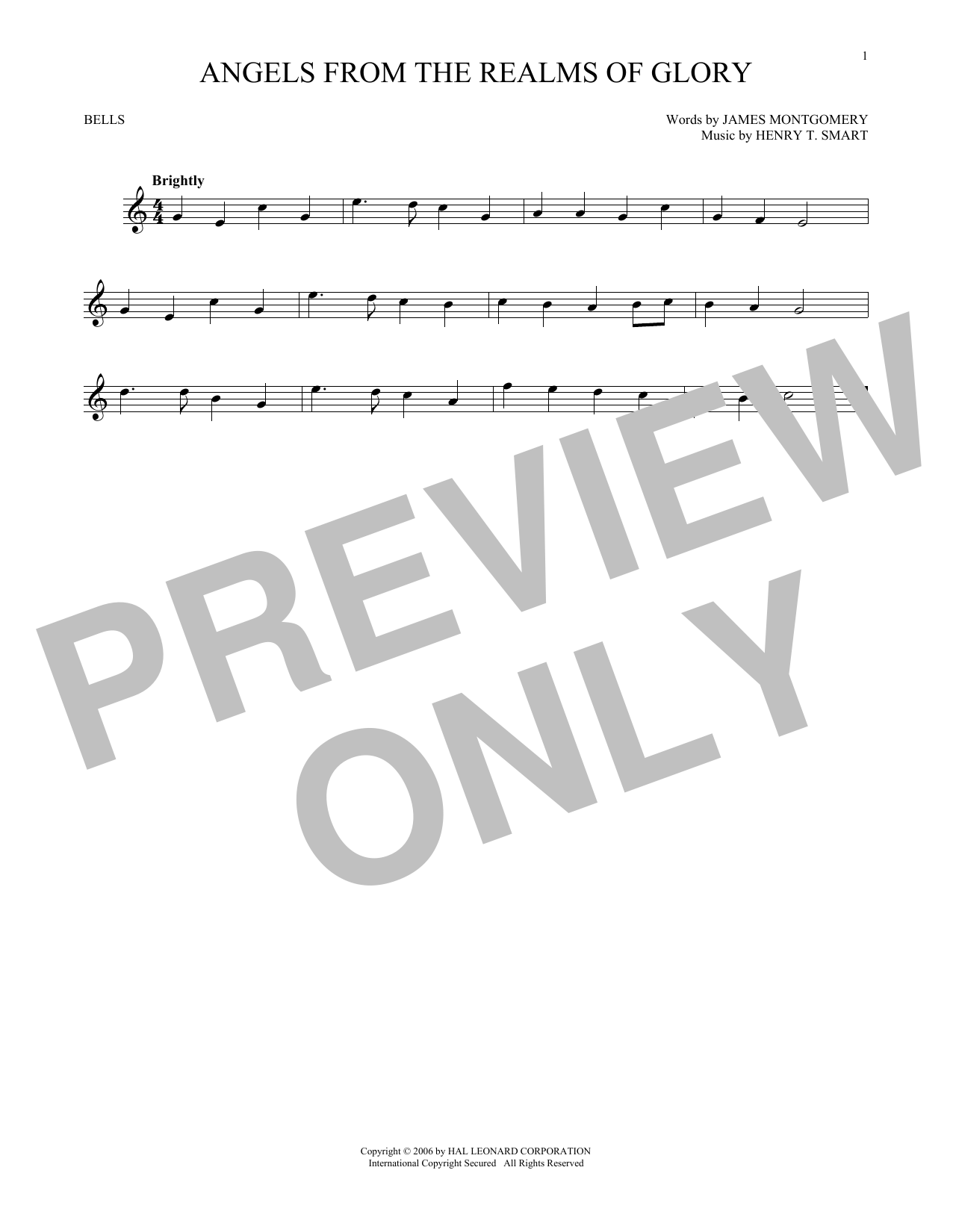 Produktgalerie: Seite 1 von 1 Angels From The Realms Of Glory, Henry T. Smart, Percussion