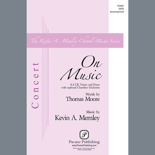 cover: On Music, Thomas Moore and Kevin A. Memley, Chor