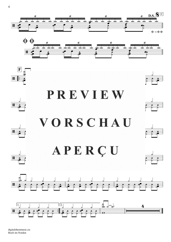 Product gallery: Page 5 of 5 Hoch Im Norden, Santiano, (Drums)