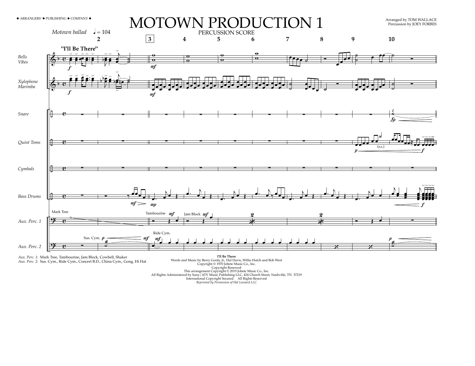 Produktgalerie: Seite 1 von 1 Motown Production 1(arr. Tom Wallace) - Percussion Score, Jackson 5, Ensemble