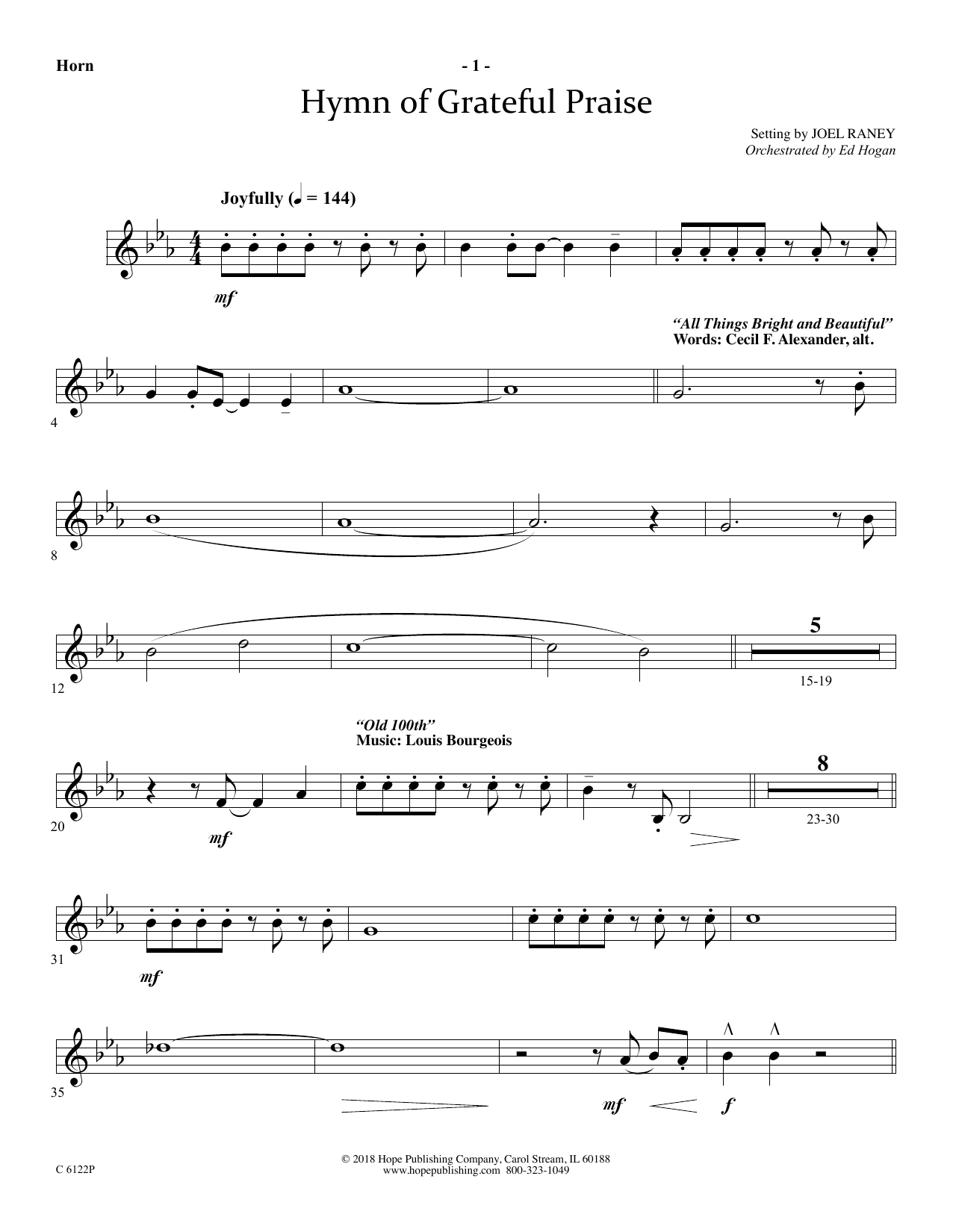 Product picture to: Hymn Of Grateful Praise - Flugelhorn Solo