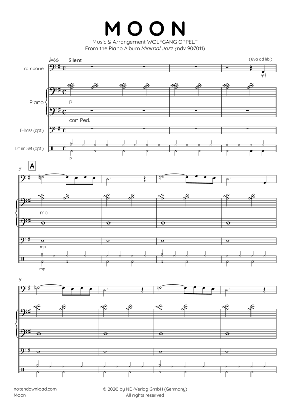 Produktgalerie: Seite 1 von 11 Moon, , Posaune und Klavier - E-Bass und Drum Set optional