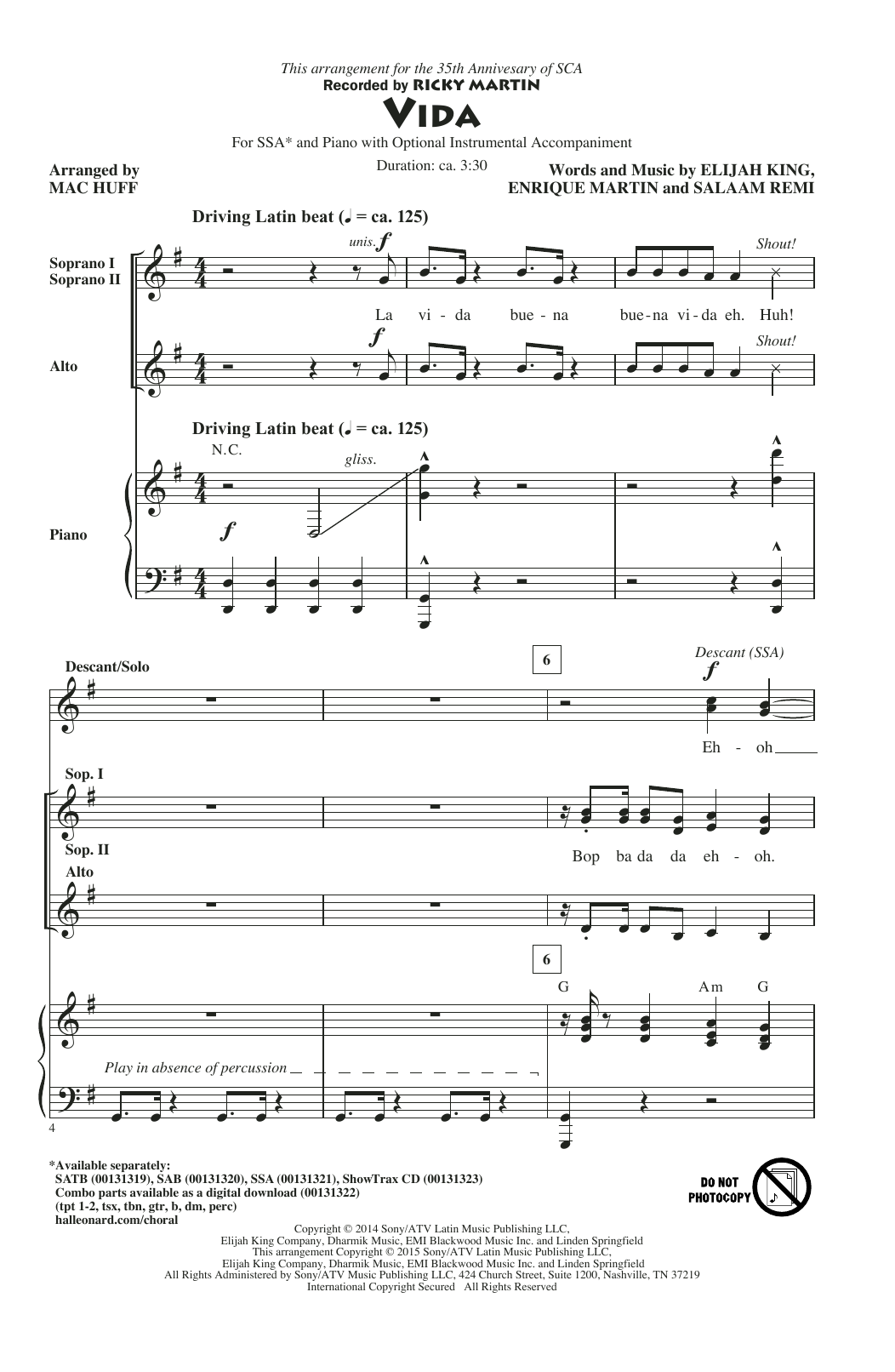 Produktgalerie: Seite 1 von 1 Vida, Mac Huff, Chor