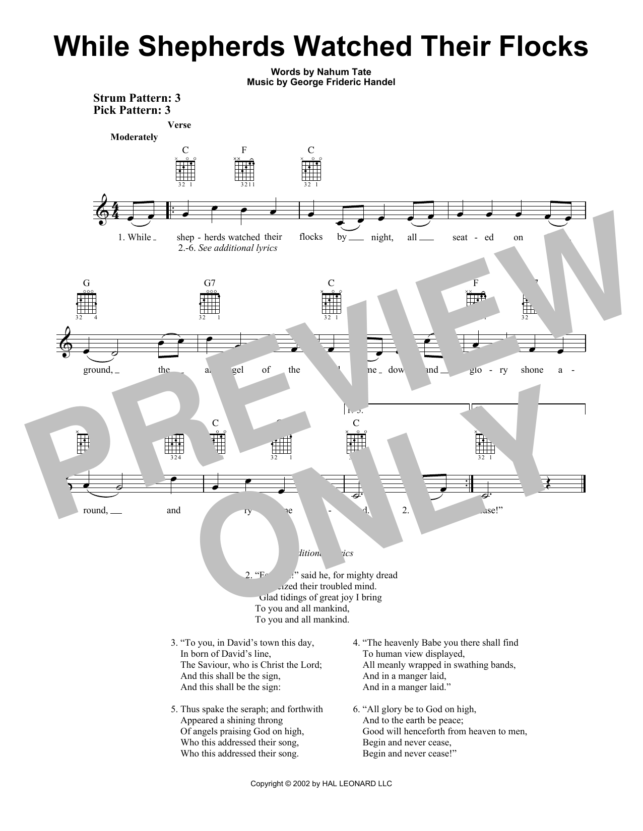 Product gallery: Page 1 of 1 While Shepherds Watched Their Flocks, George Frideric Handel