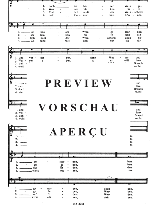 Product gallery: Page 3 of 3 Trink ich Wein , , (male choir)