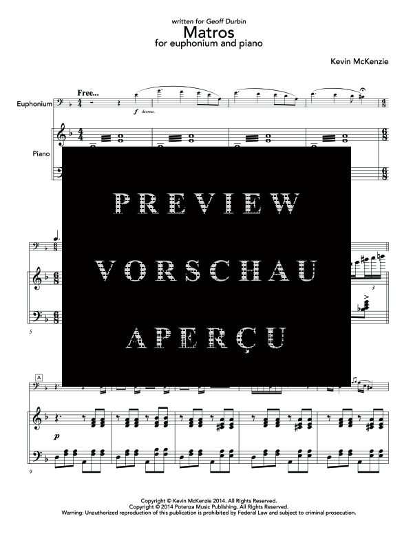 Product gallery: Page 5 of 11 Matros, , (euphonium and piano)