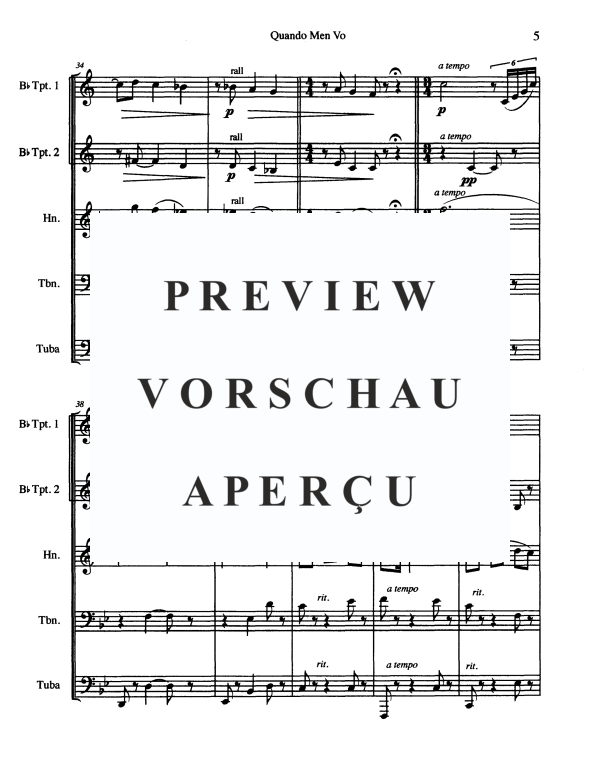 Product gallery: Page 7 of 11 Musetta's Waltz, , Brass Quintet