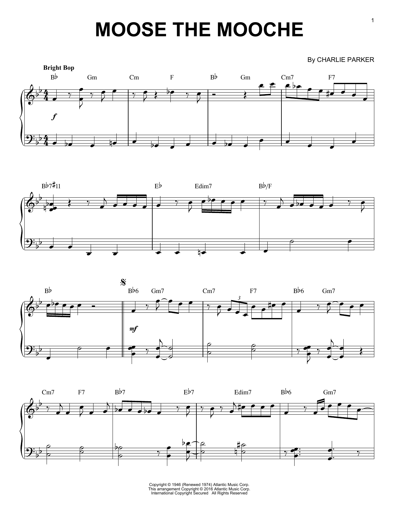 Produktbild zu: Moose The Mooche (arr. Brent Edstrom)
