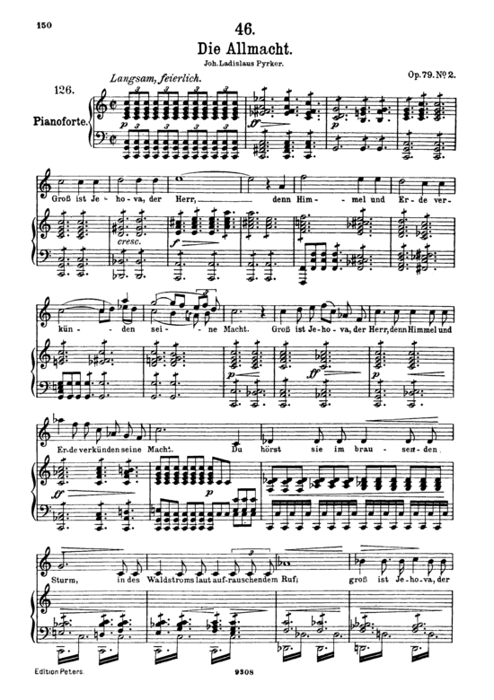 Product picture to: Die Allmacht D.852Franz Schubert