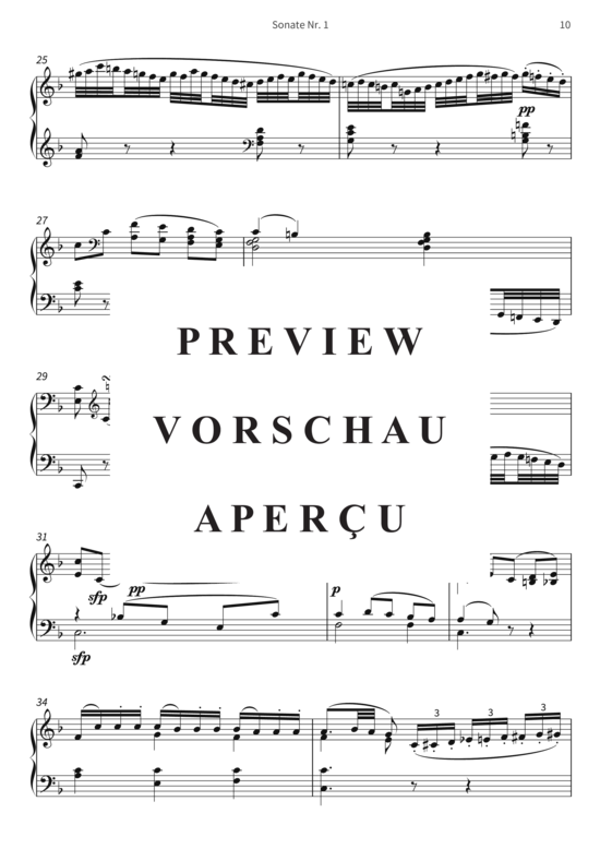 Produktgalerie: Seite 13 von 21 Sonate Nr. 1 - op. 2 No. 1, f-Moll , , Klavier Solo
