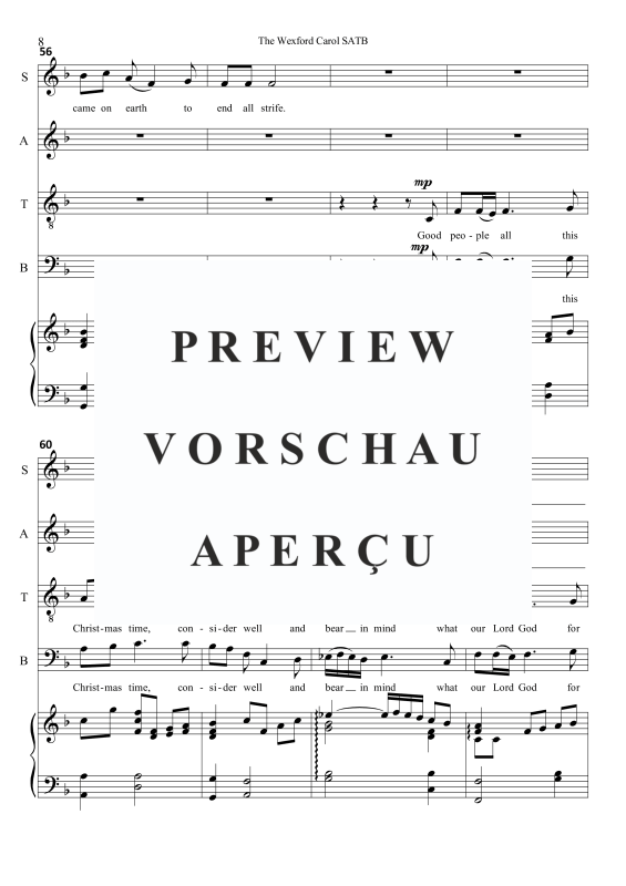 Produktgalerie: Seite 11 von 11 The Wexford Carol, , Gemischter Chor und Klavier
