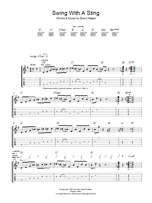 Produktgalerie: Seite 1 von 1 Swing With A Sting, Brent Mason, Gitarre