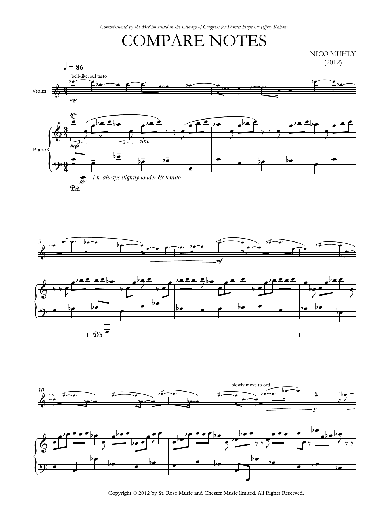 Product gallery: Page 1 of 1 Compare Notes, Nico Muhly