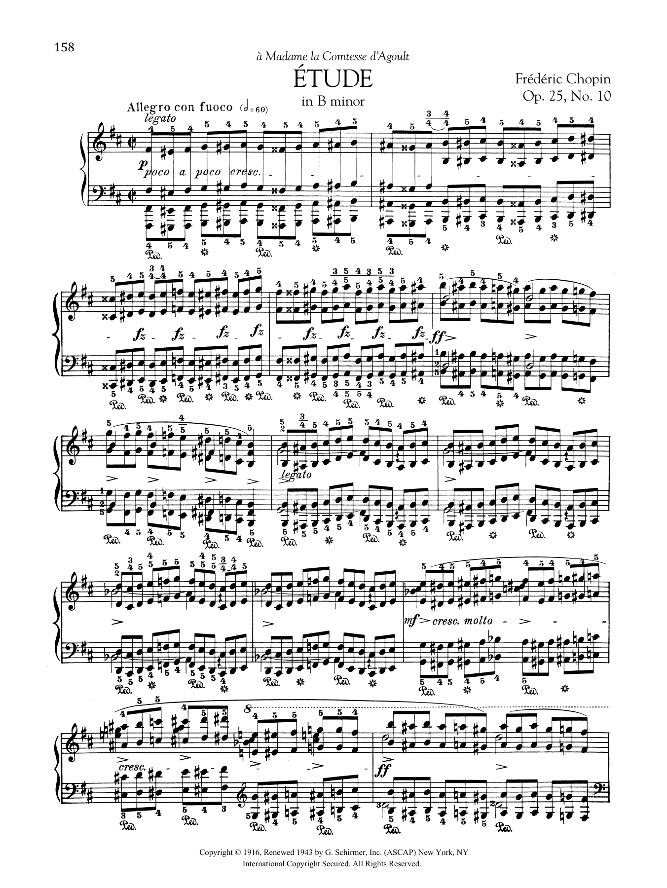 Product gallery: Page 1 of 1 Etude in B minor, Op. 25, No. 10, Frédéric Chopin